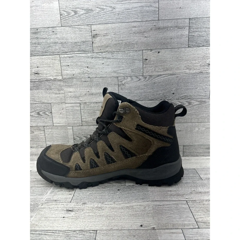 Eddie Bauer Ridgeline Brown Suede Waterproof Outdoor Hiking Boots Men Size 8.5M